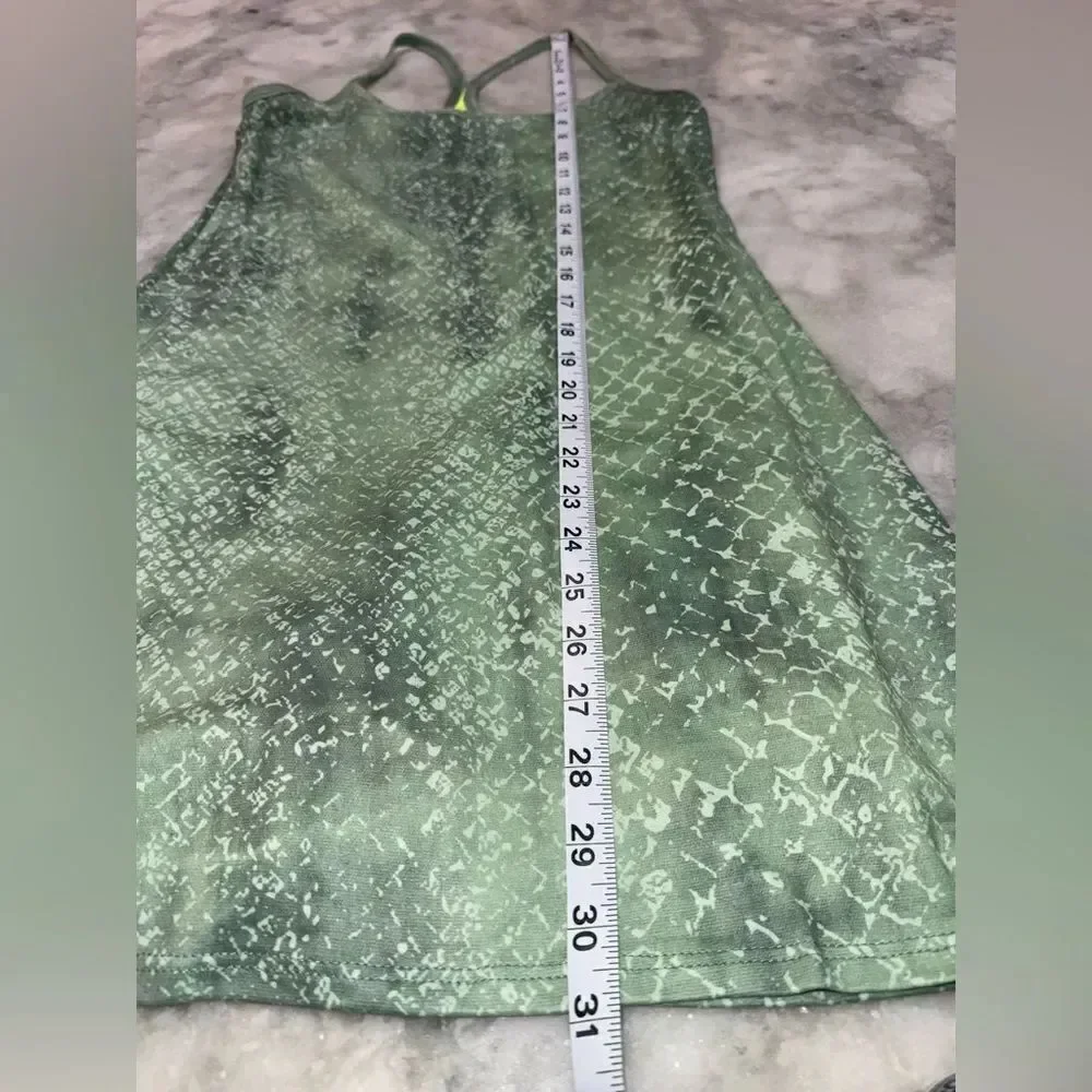 EVCR Kelly Jade Snake Skin Racerback Tennis Bodysuit Dress. Size Small